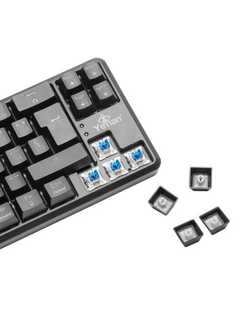 TECLADO GAMER YEYIAN AKIL S3500 LED RGB TECLADO MECANICO OUTEMU BLUE INALAMBRICO USB-BLUETOOTH NEGRO ESPANOL - Imagen 5