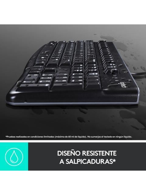 TECLADO LOGITECH K120 USB ALAMBRICO NEGRO (ESPANOL) - Imagen 6