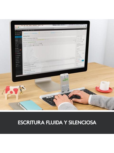TECLADO LOGITECH K780 INALAMBRICO BLUETOOTH NEGRO (ESPANOL) - Imagen 4