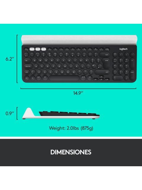 TECLADO LOGITECH K780 INALAMBRICO BLUETOOTH NEGRO (ESPANOL) - Imagen 6