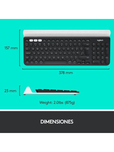TECLADO LOGITECH K780 INALAMBRICO BLUETOOTH NEGRO (ESPANOL) - Imagen 7