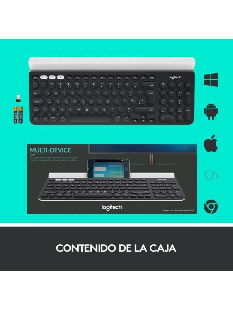 TECLADO LOGITECH K780 INALAMBRICO BLUETOOTH NEGRO (ESPANOL) - Imagen 8