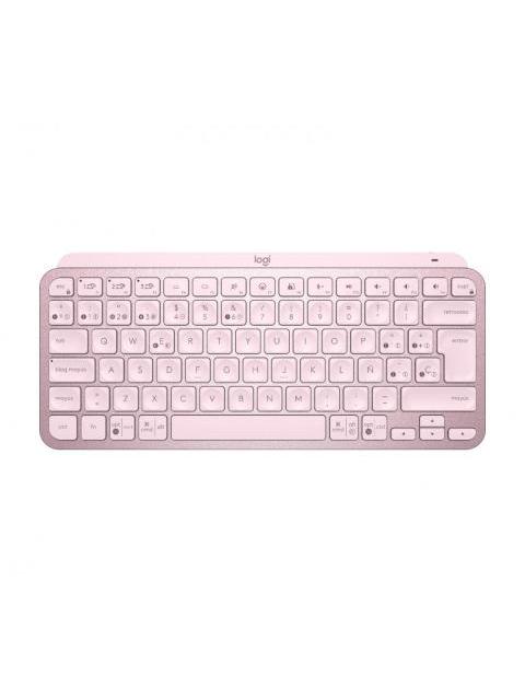 TECLADO LOGITECH MX KEYS MINI INALAMBRICO RF WIRELESS-BLUETOOTH ROSA (ESPANOL)