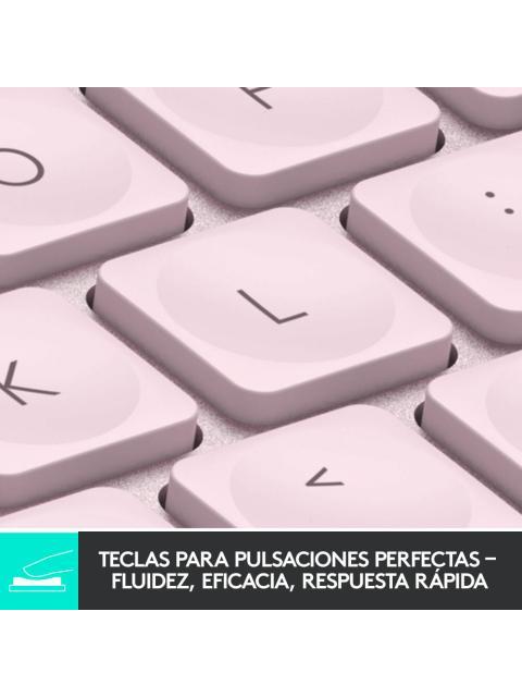 TECLADO LOGITECH MX KEYS MINI INALAMBRICO RF WIRELESS-BLUETOOTH ROSA (ESPANOL) - Imagen 5
