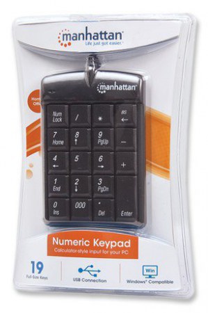 MANHATTAN TECLADO NUMERICO 176354 ALAMBRICO USB NEGRO - Imagen 2