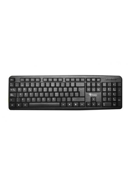 TECLADO STYLOS STPTEC5B ALAMBRICO USB NEGRO (ESPANOL)