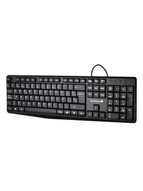 TECLADO TECHZONE GRIMLY ALAMBRICO USB NEGRO (ESPANOL) - Imagen 2
