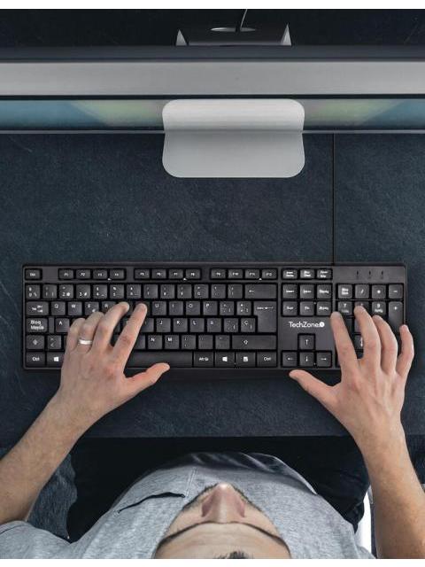 TECLADO TECHZONE GRIMLY ALAMBRICO USB NEGRO (ESPANOL) - Imagen 4