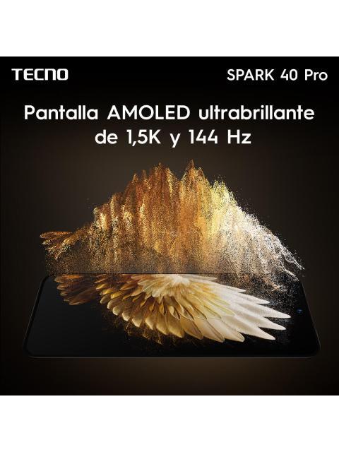 TECNO SPARK 40 PRO 4G 256GB ROM 8GB+8GB RAM DUAL SIM MEDIATEK HELIO G100 ULTIMATE 5200MAH CARGA RAPIDA DE 45W 6.78 AMOLED 1.5K Y 144HZ NFC 50MP 6.7MM COLOR AZUL - Imagen 3