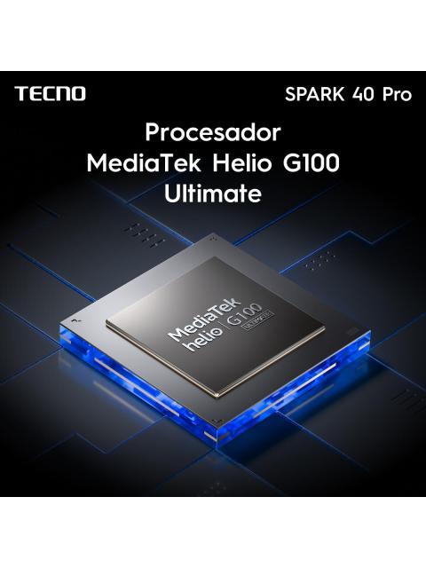TECNO SPARK 40 PRO 4G 256GB ROM 8GB+8GB RAM DUAL SIM MEDIATEK HELIO G100 ULTIMATE 5200MAH CARGA RAPIDA DE 45W 6.78 AMOLED 1.5K Y 144HZ NFC 50MP 6.7MM COLOR AZUL - Imagen 4