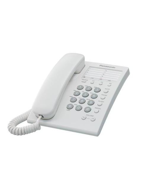 TELEFONO ANALOGICO PANASONIC KXTS550MEW ANALOGICA ESCRITORIO-PARED COLOR BLANCO INCLUYE MEMORIA PARA 10 NUMEROS