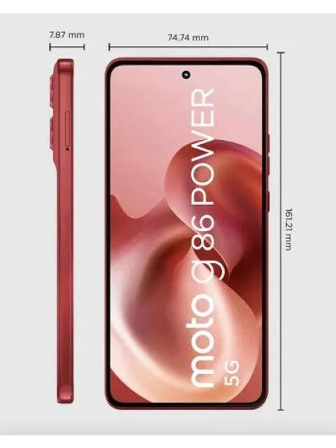 TELEFONO CELULAR MOTORLA G86 POWER 8 512 LIBRE DE 6700MAH ROSA - Imagen 3