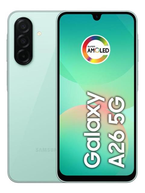 TELEFONO CELULAR SAMSUNG GALAXY A26 5G 256 GB 8 GB DE RAM CAMARA DE 50 MP IP67 PANTALLA SUPER AMOLED 6.7 NFC - VERDE