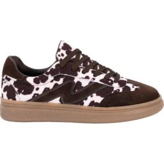 TENIS AGUJETA CON ESTAMPADO VACA CAFE URBAN SHOES
