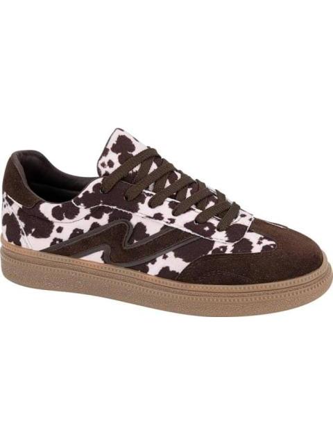 TENIS AGUJETA CON ESTAMPADO VACA CAFE URBAN SHOES - Imagen 2