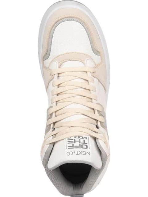 TENIS BOTA CASUAL PERFORACIONES BEIGE NEXT CO - Imagen 3