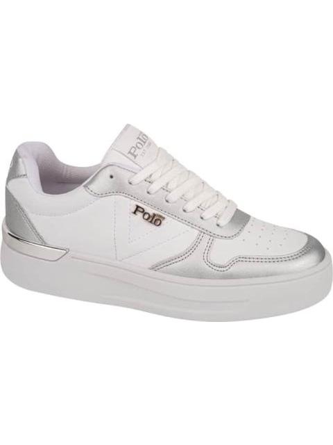 TENIS CASUAL APLICACION PLATA BLANCO HPC POLO - Imagen 2