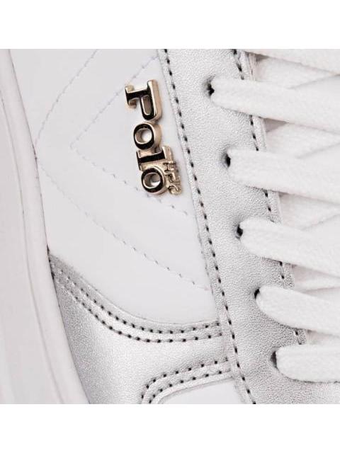 TENIS CASUAL APLICACION PLATA BLANCO HPC POLO - Imagen 6