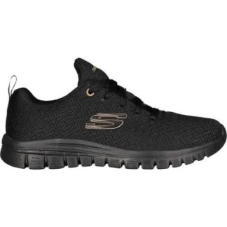 TENIS CASUAL BOBS SQUAD WAVES NEGRO SKECHERS1