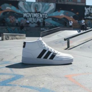 TENIS CASUAL BREAKNET MID BLANCO/NEGRO ADIDAS