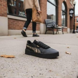 TENIS CASUAL CARINA 3.0 SNAKE CHIC NEGRO PUMA