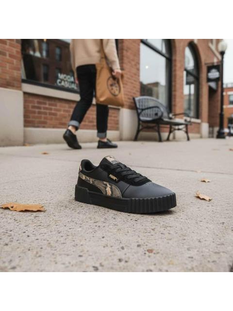 TENIS CASUAL CARINA 3.0 SNAKE CHIC NEGRO PUMA