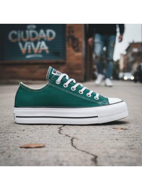 TENIS CASUAL CHUCK TAYLOR ALL STAR LIFT PLATFORM BOWS VERDE CONVERSE