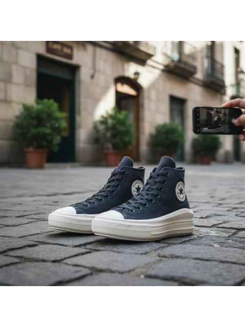 TENIS CASUAL CHUCK TAYLOR ALL STAR MOVE PLATFORM COLORFUL SUEDE NEGRO CONVERSE
