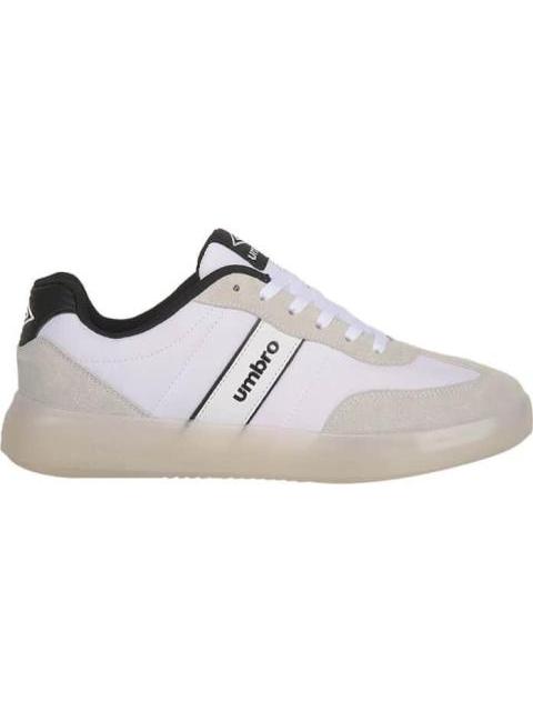 TENIS CASUAL CLASICO SUELA TRASLUCIDA BLANCO/NEGRO UMBRO