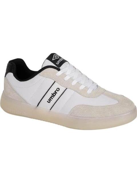 TENIS CASUAL CLASICO SUELA TRASLUCIDA BLANCO/NEGRO UMBRO - Imagen 2