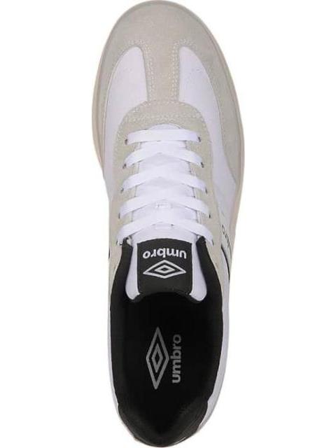 TENIS CASUAL CLASICO SUELA TRASLUCIDA BLANCO/NEGRO UMBRO - Imagen 3