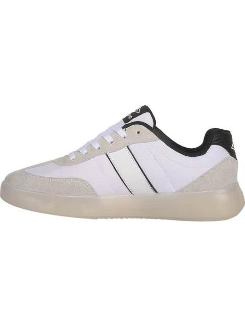 TENIS CASUAL CLASICO SUELA TRASLUCIDA BLANCO/NEGRO UMBRO - Imagen 5