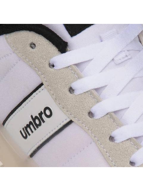 TENIS CASUAL CLASICO SUELA TRASLUCIDA BLANCO/NEGRO UMBRO - Imagen 6