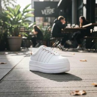 TENIS CASUAL CLASSIC PLATFORM VELA BLANCO K-SWISS