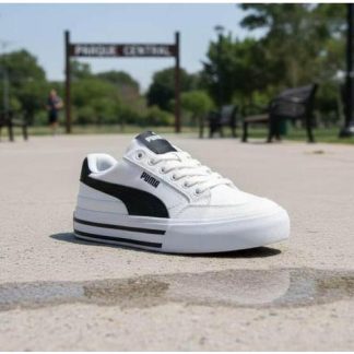 TENIS CASUAL COURT CLASSIC VULC FS JR BLANCO/NEGRO PUMA