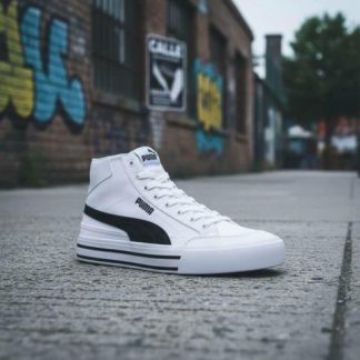 TENIS CASUAL COURT CLASSIC VULC MID FS BLANCO/NEGRO PUMA