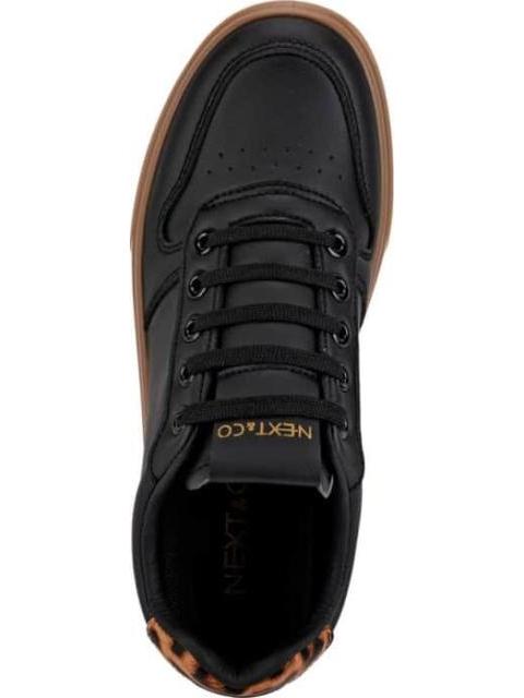 TENIS CASUAL DETALLE ANIMAL PRINT NEGRO NEXT CO - Imagen 3