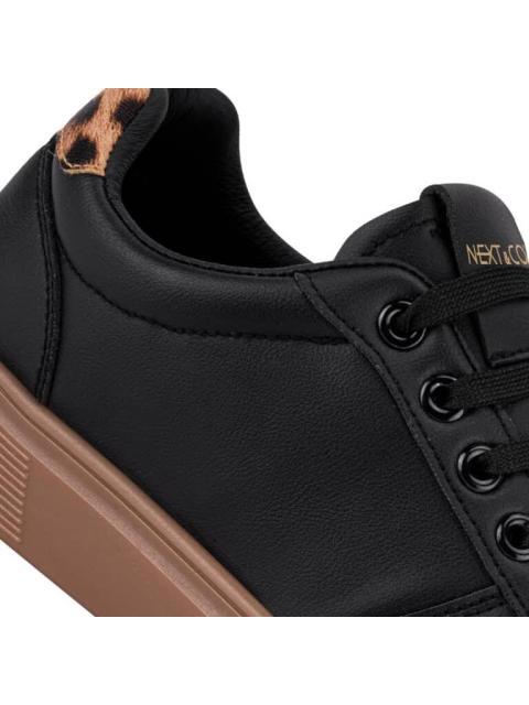 TENIS CASUAL DETALLE ANIMAL PRINT NEGRO NEXT CO - Imagen 6