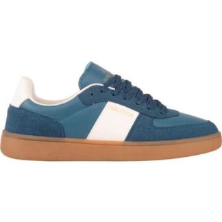 TENIS CASUAL FRANJA DETALLES GAMUZA AZUL NAUTICA