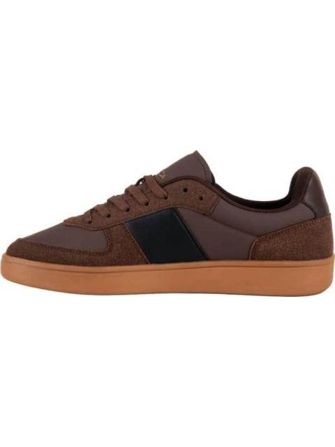 TENIS CASUAL FRANJA DETALLES GAMUZA CAFE NAUTICA - Imagen 5