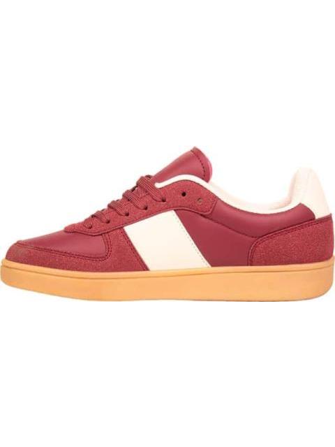 TENIS CASUAL FRANJA DETALLES GAMUZA VINO NAUTICA - Imagen 5
