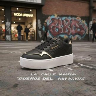 TENIS CASUAL LORE PLATFORM NEGRO CHAMPION