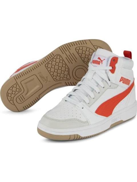 TENIS CASUAL PUMA REBOUND V6 MID JR BLANCO PUMA - Imagen 2