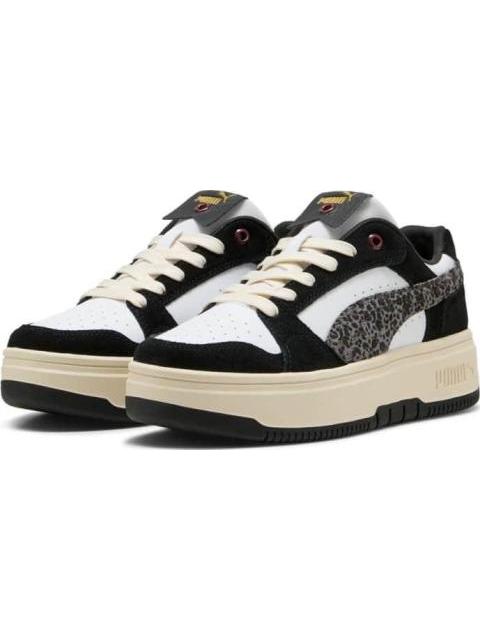 TENIS CASUAL REBOUND FEMME LOW ANIMAL FLAIR BLANCO/NEGRO PUMA - Imagen 3