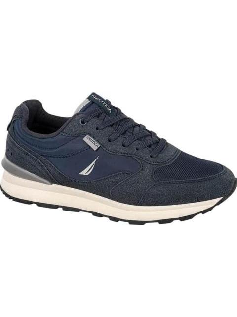 TENIS CASUAL RETRO DETALLES GAMUZA AZUL MARINO NAUTICA - Imagen 2