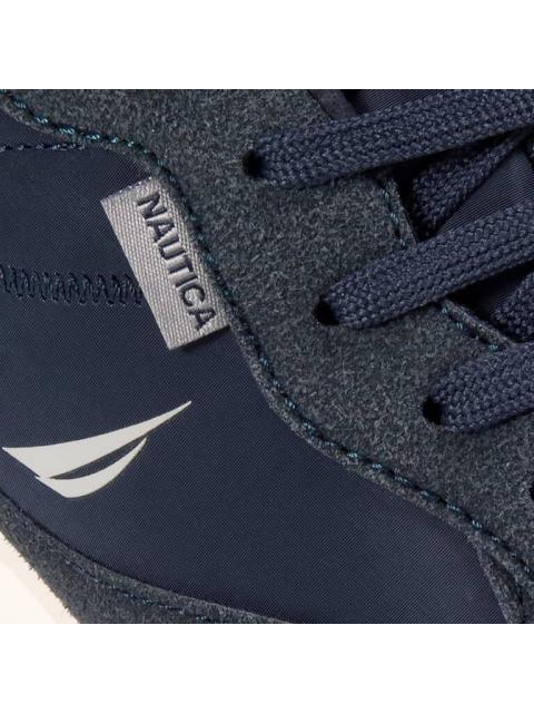 TENIS CASUAL RETRO DETALLES GAMUZA AZUL MARINO NAUTICA - Imagen 6