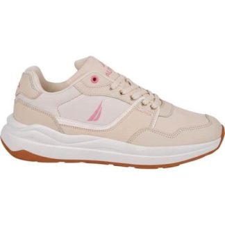 TENIS CASUAL RETRO MALLA CUADRICULADA BEIGE NAUTICA