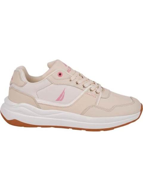 TENIS CASUAL RETRO MALLA CUADRICULADA BEIGE NAUTICA