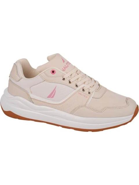 TENIS CASUAL RETRO MALLA CUADRICULADA BEIGE NAUTICA - Imagen 2