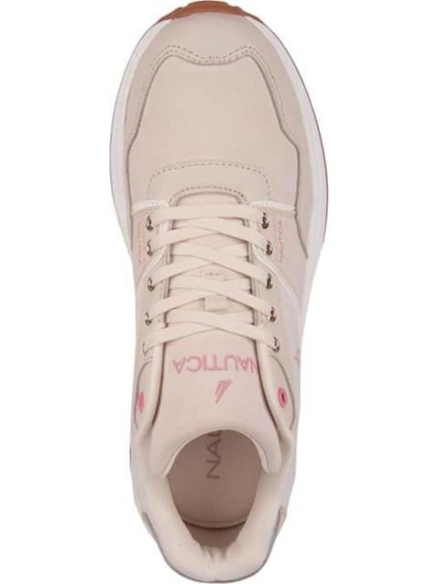 TENIS CASUAL RETRO MALLA CUADRICULADA BEIGE NAUTICA - Imagen 3